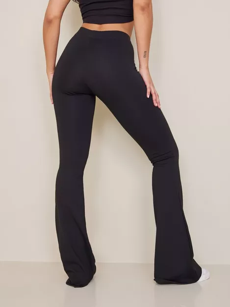 Buy Gina Tricot Flare Jersey Trousers - Black