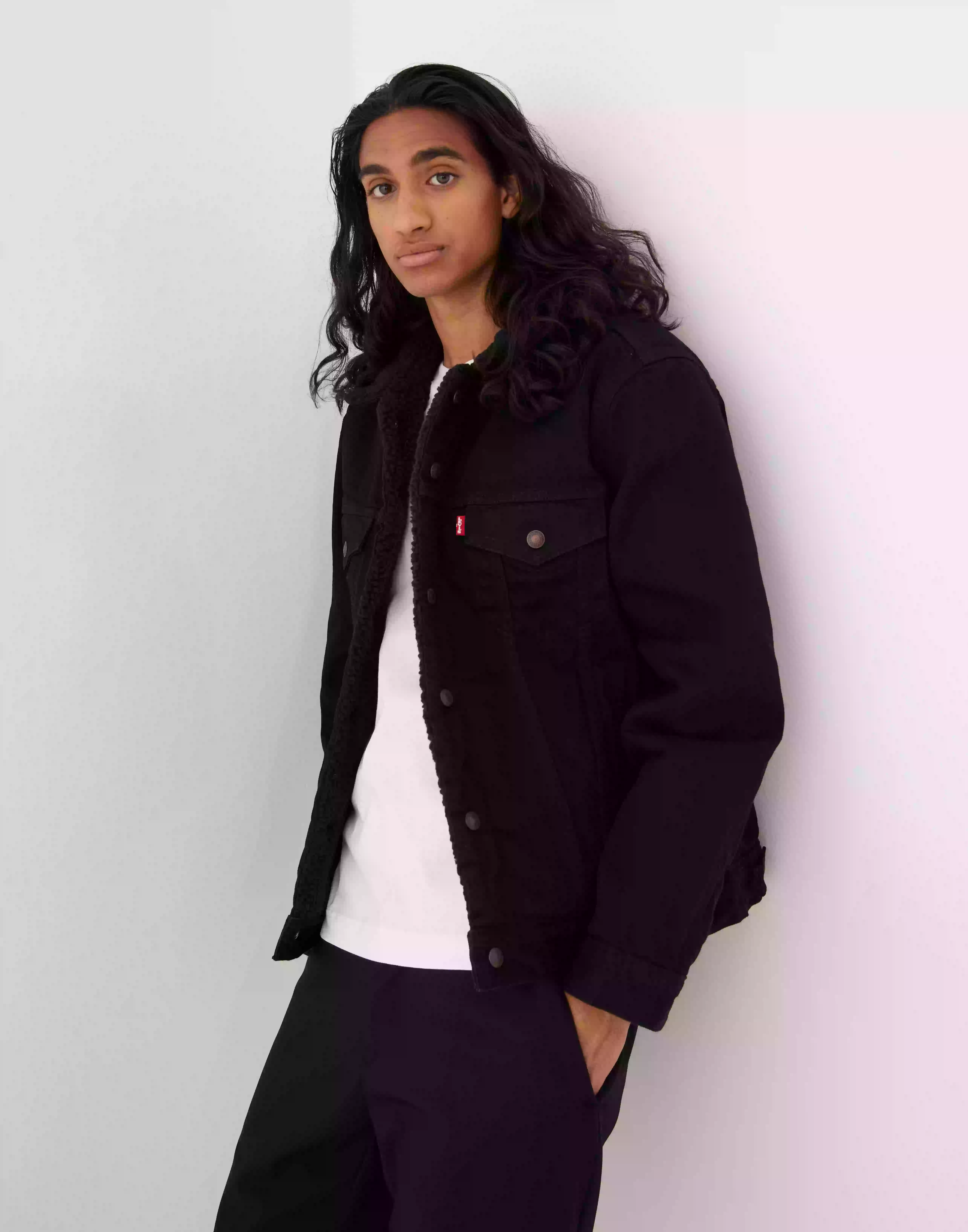 Levi's Type 3 Sherpa Trucker Berk She Black