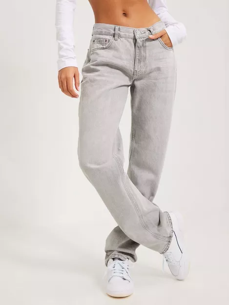 Gina Tricot LOW WAIST - Bootcut jeans - grey 