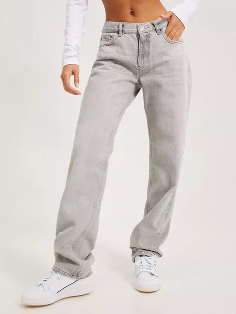 Low waist flare jeans - Grey - Gina Tricot