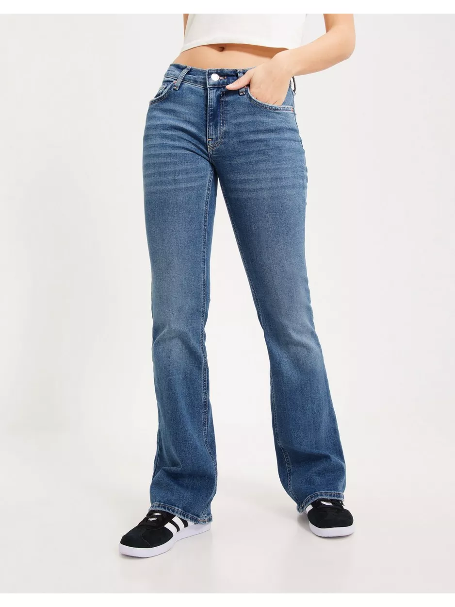 Gina Tricot Low waist bootcut jeans Blue