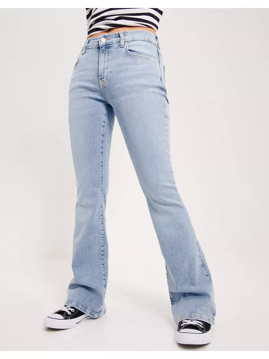 Gina Tricot Low waist bootcut jeans Sky Blue