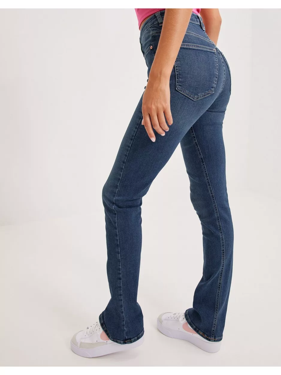 Gina Tricot Slim bootcut jeans Mid Blue