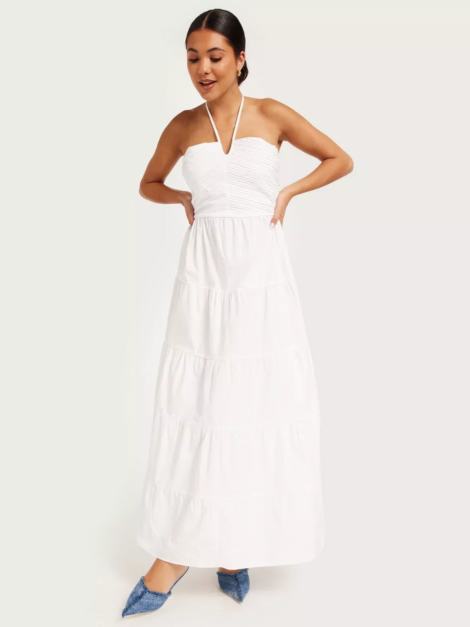 Neo Noir - Enfärgade klänningar - White - Mevina Poplin Dress - Klänningar product