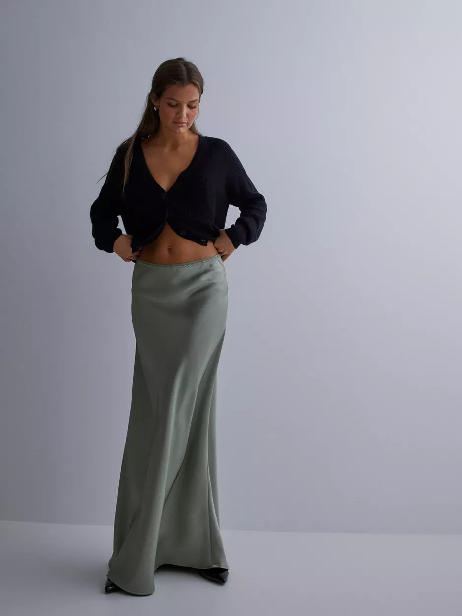 Neo Noir - Långa kjolar - Smoke Green - Vicky Heavy Sateen Skirt - Kjolar product