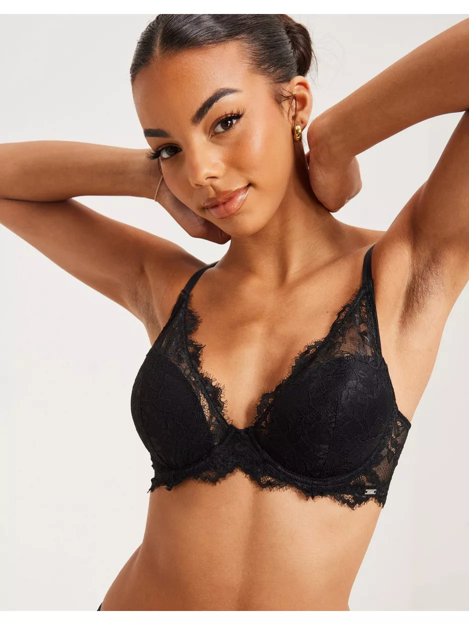 Lindex Bra Amie Push Up Push-up BH Black