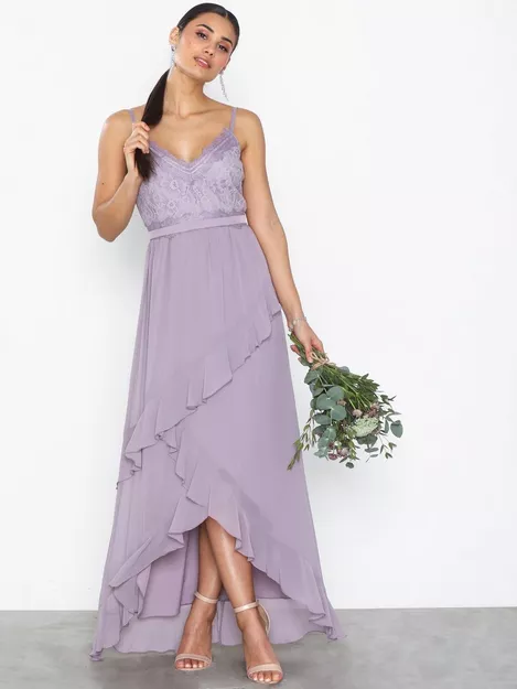 Little Mistress Lace Chiffon Dress Lavendel Nelly.com