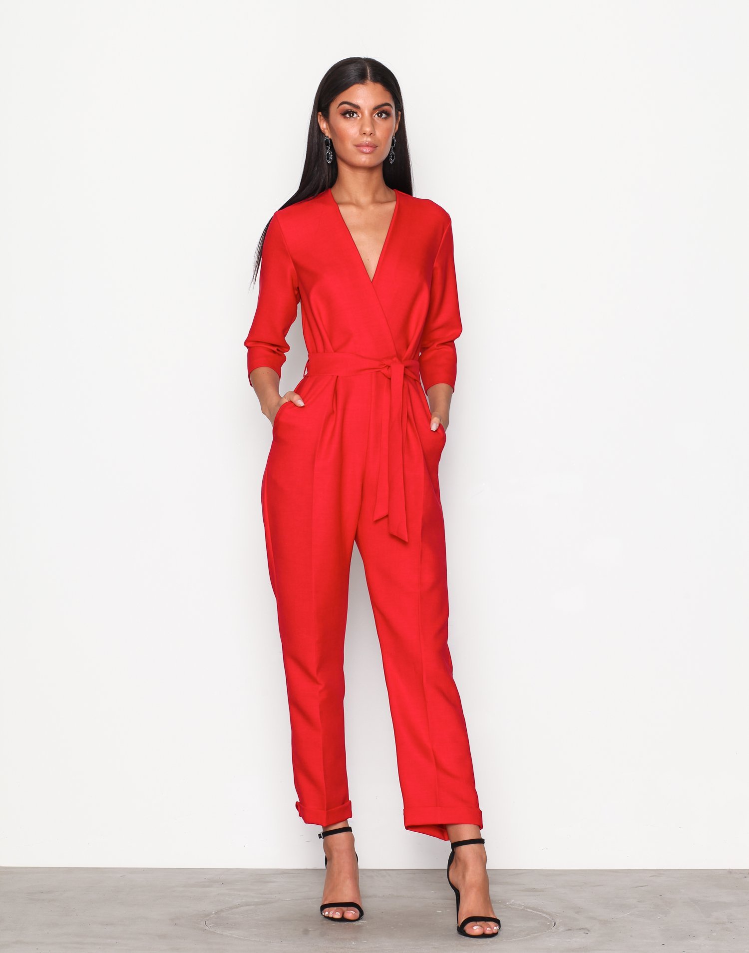 red jumpsuit