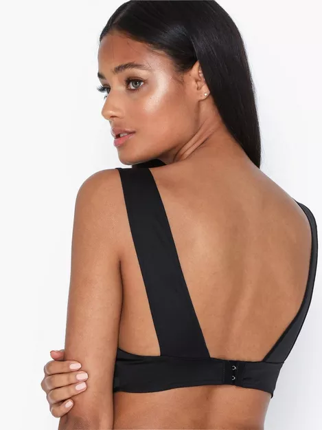 Buy Missguided Satin Cut Out Bralet - Black