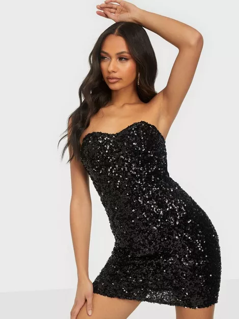 Buy Missguided All Over Sequin Mini Dress - Black | Nelly.com