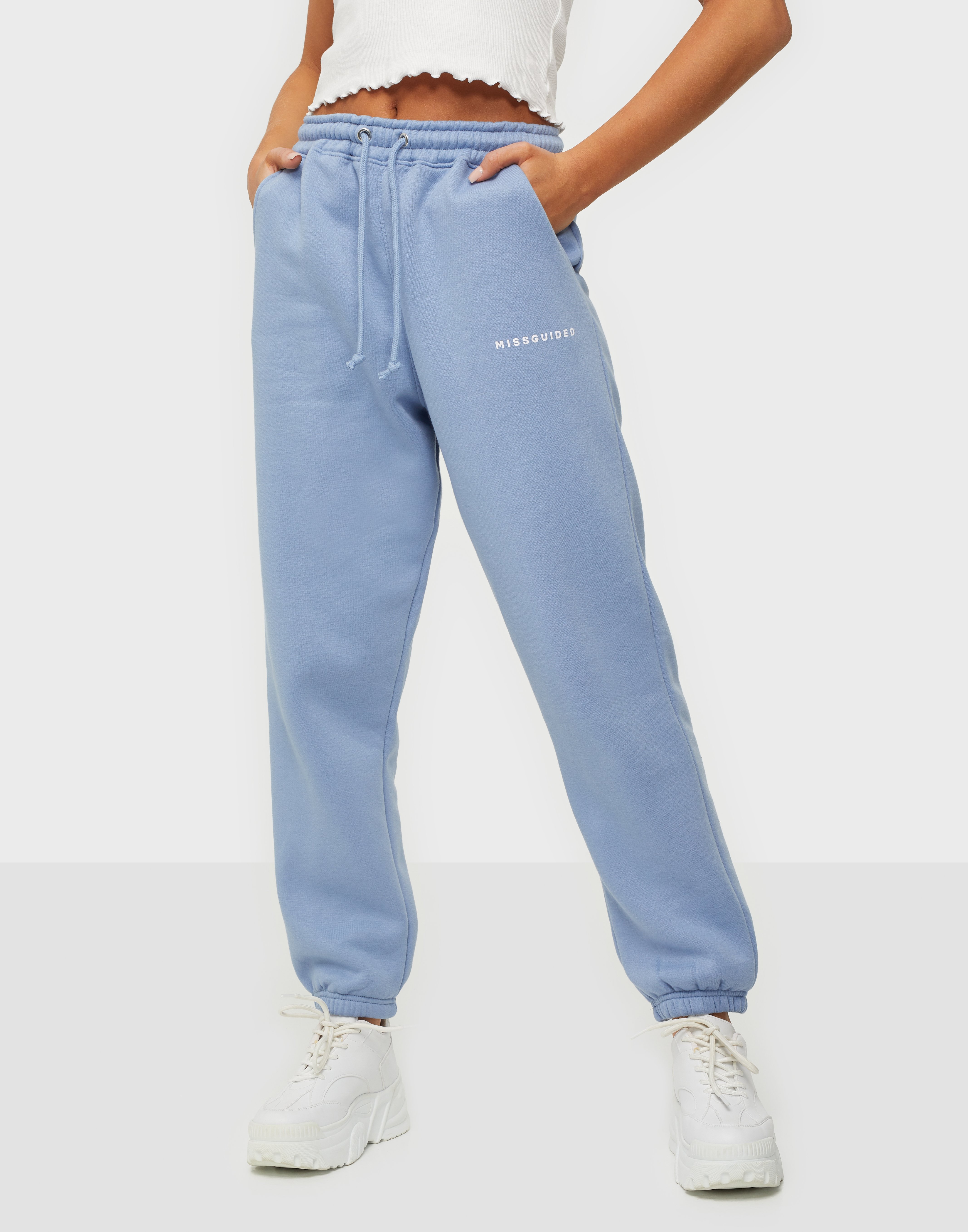 blue missguided oversized 90s joggers