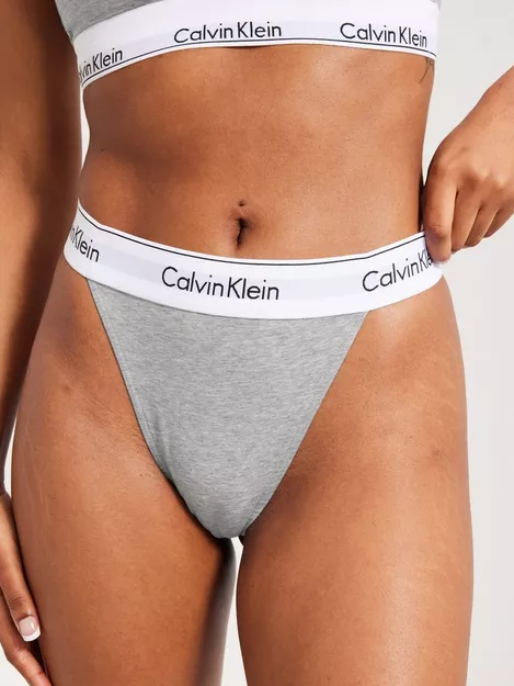Calvin Klein Underwear THONG - Thong - grey heather/grey 