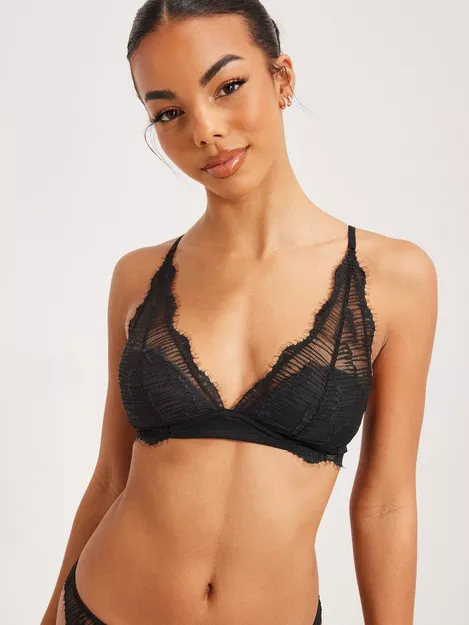 Lace bra TRIANGLE Calvin Klein Underwear, Black