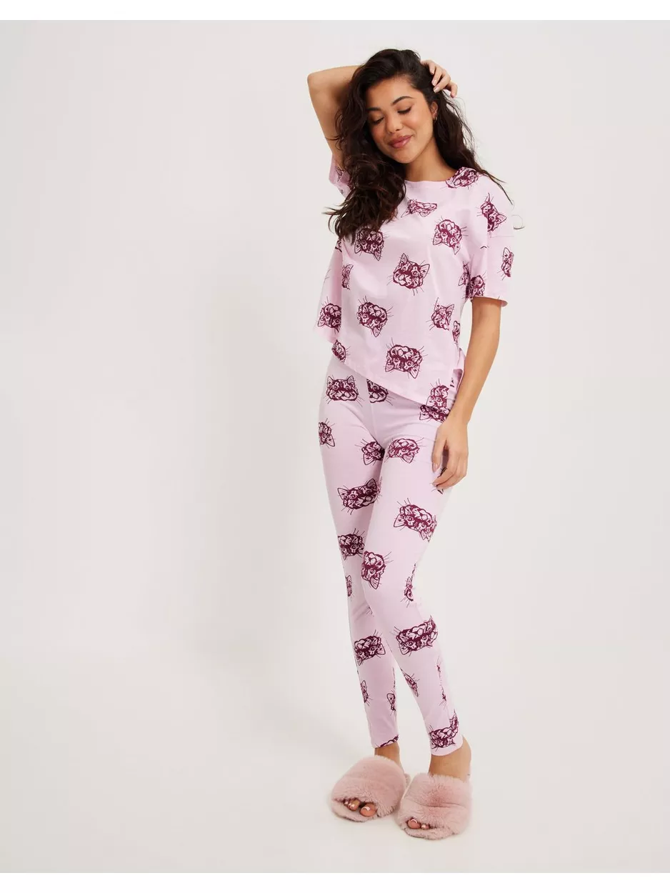 Lindex Pyjama set SoU christmas Pyjamas Light Pink - Dametøj Shorts - dametøj - toej.dk
