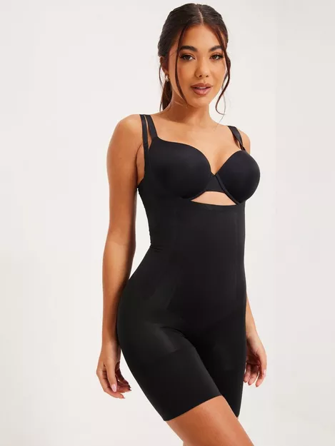 Spanx 1647 Silhouette Serums Open Bust Mid Thigh Body-Shaper Sizes S M L XL  1X