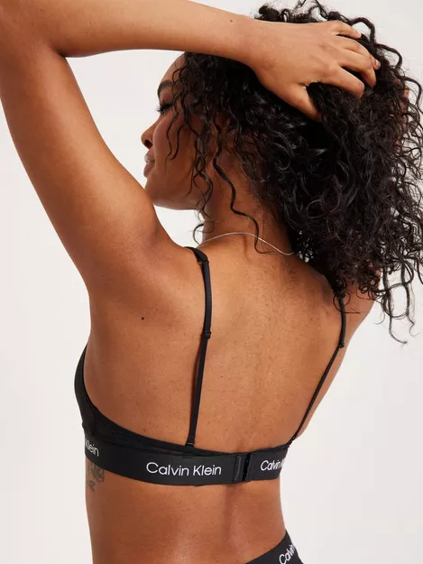 Calvin Klein Jeans UNLINED TRIANGLE Black - Fast delivery  Spartoo Europe  ! - Underwear Triangle bras and Bralettes Women 33,60 €