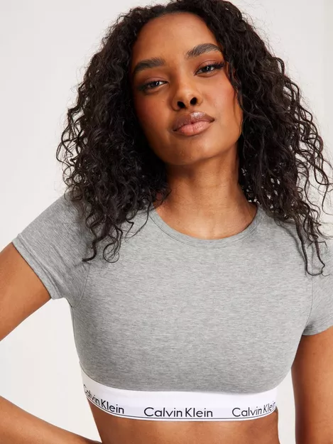 Calvin Klein Underwear T-Shirt Bralette grey heather Bras online at SNIPES