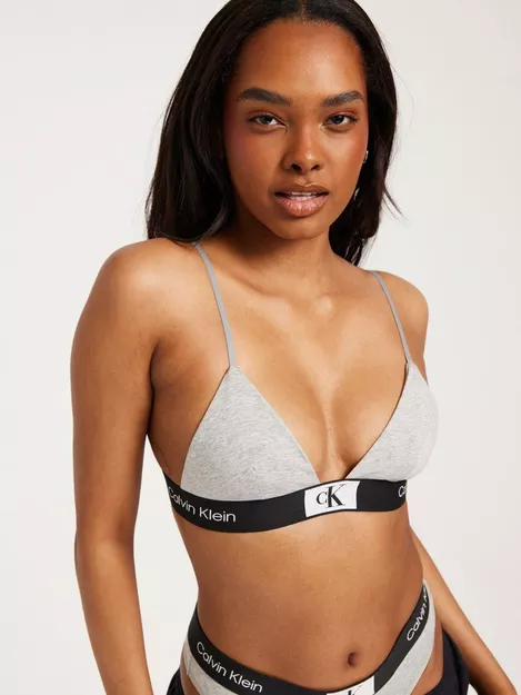 Grey Calvin Klein Underwear Modern Cotton Triangle Bra