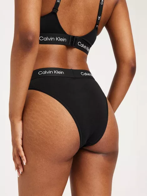 Calvin Klein High Leg Brazilian Black