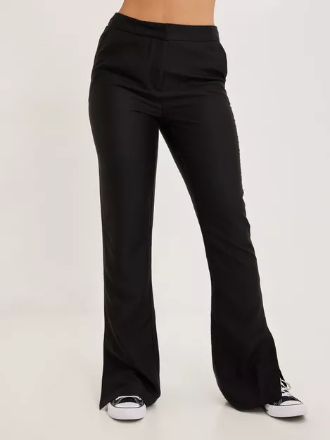 Buy Glamorous Mid Low Split Hem Trouser - Black