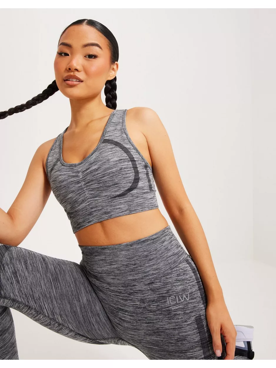 ICANIWILL Rush Seamless Sports Bra Sport BH - Medium support Grey Melange