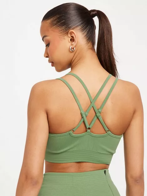Buy ICANIWILL Ribbed Define Seamless Strappy Bra - Light Green