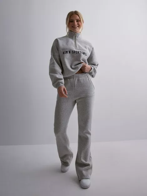 Grey Melange Flare Sweatpants – AIM'N ES