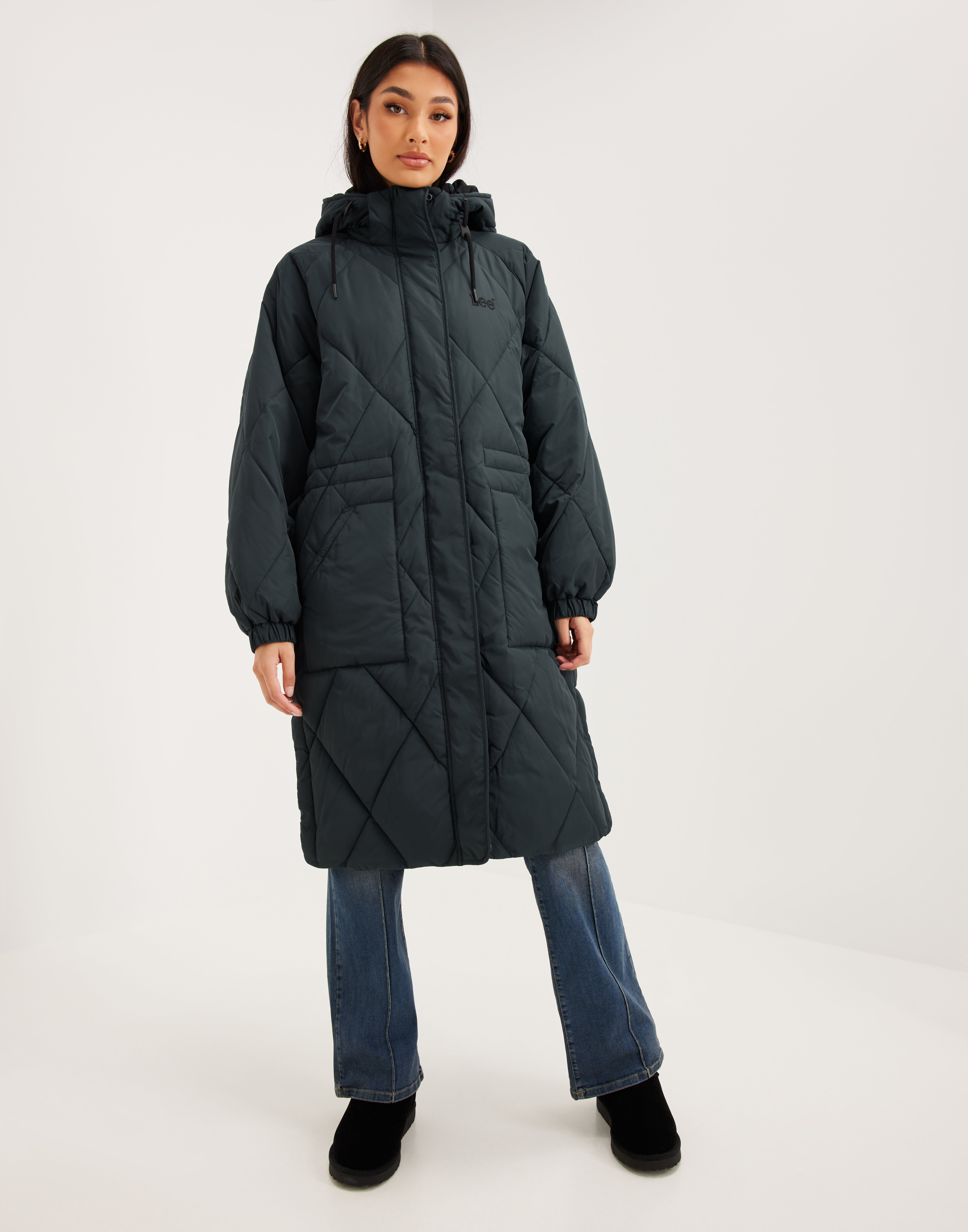 lee jeans long puffer