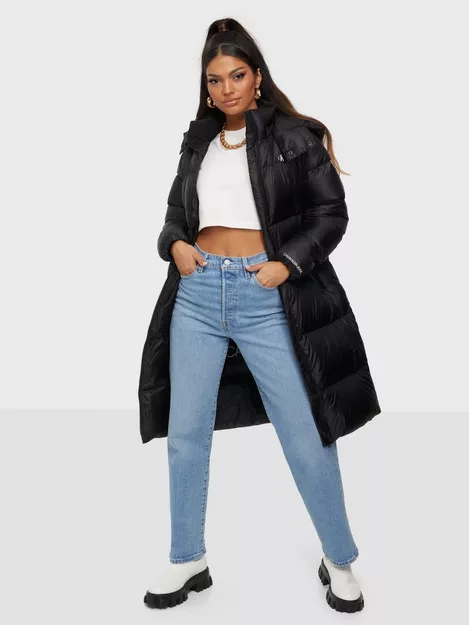 Buy Calvin Klein Jeans MW DOWN SHINY LONG PUFFER - Black 