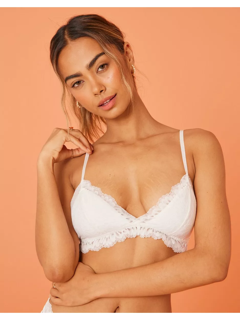 Neo Noir Skin Lime Bra Mjuk BH utan bygel Offwhite