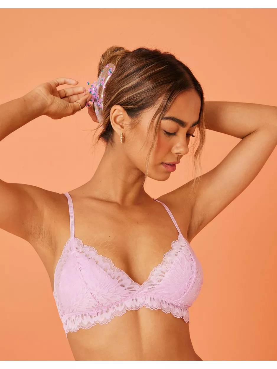 Neo Noir Skin Lime Bra Mjuk BH utan bygel Lavender