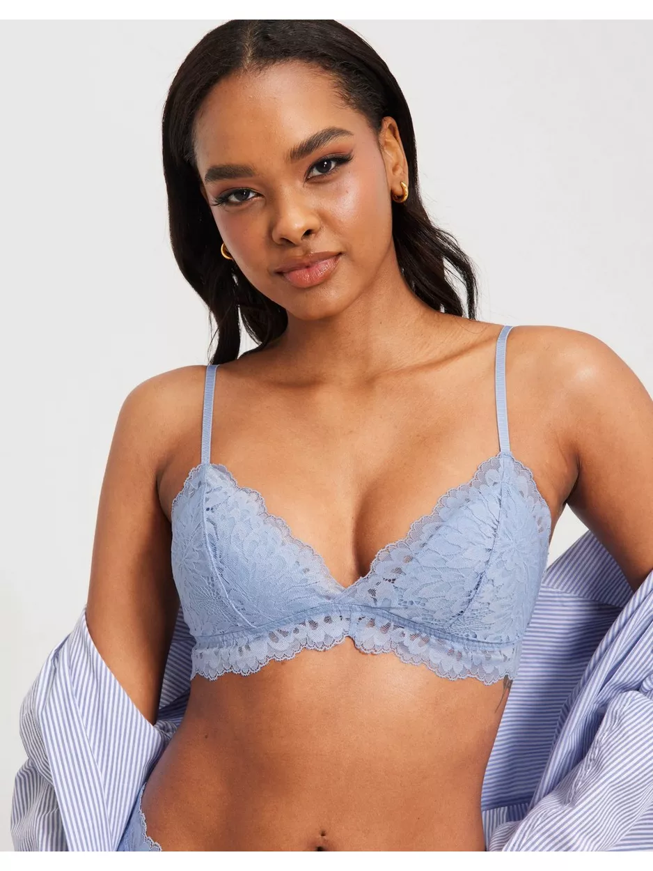 Neo Noir Skin Lime Bra Mjuk BH utan bygel Light Blue