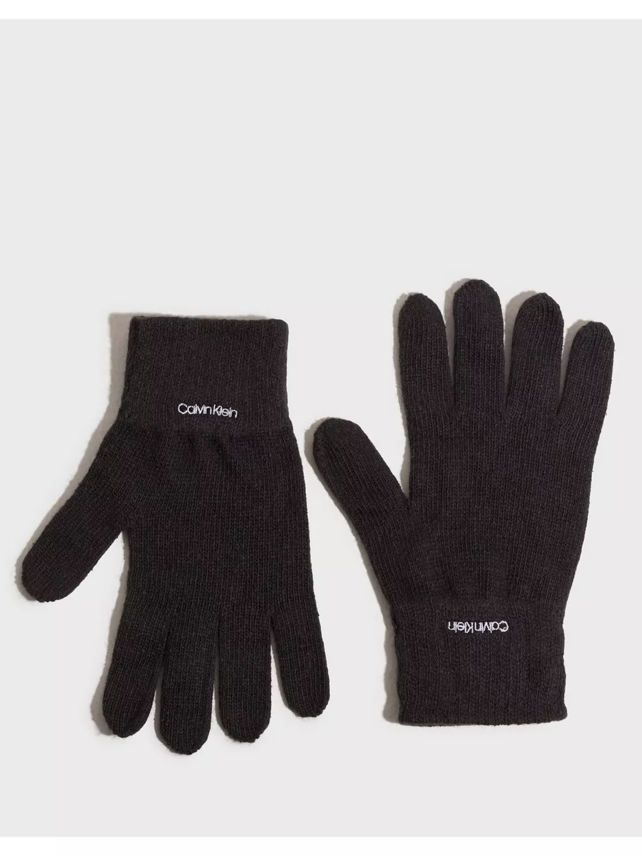 Calvin Klein Organic Ribs Gloves Accessories Black