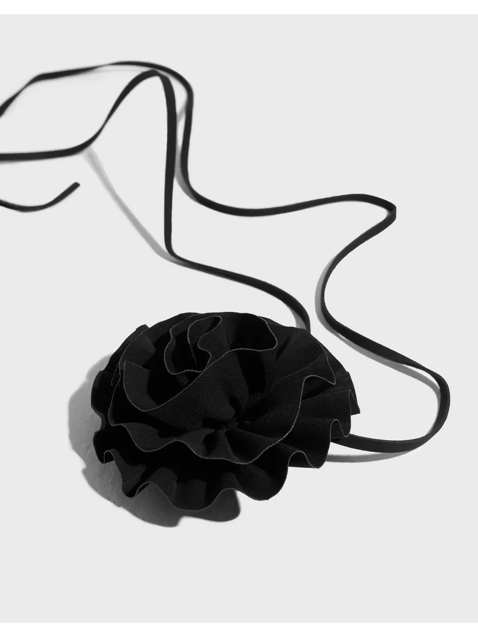 Neo Noir Rose With String Taljebælte Black