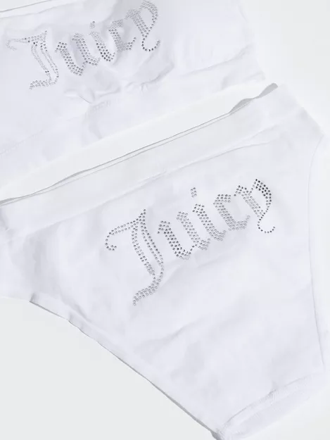 Buy Juicy Couture JUICY DIAMANTE BRALETTE AND HIGH LEG BRIEF SETS - White
