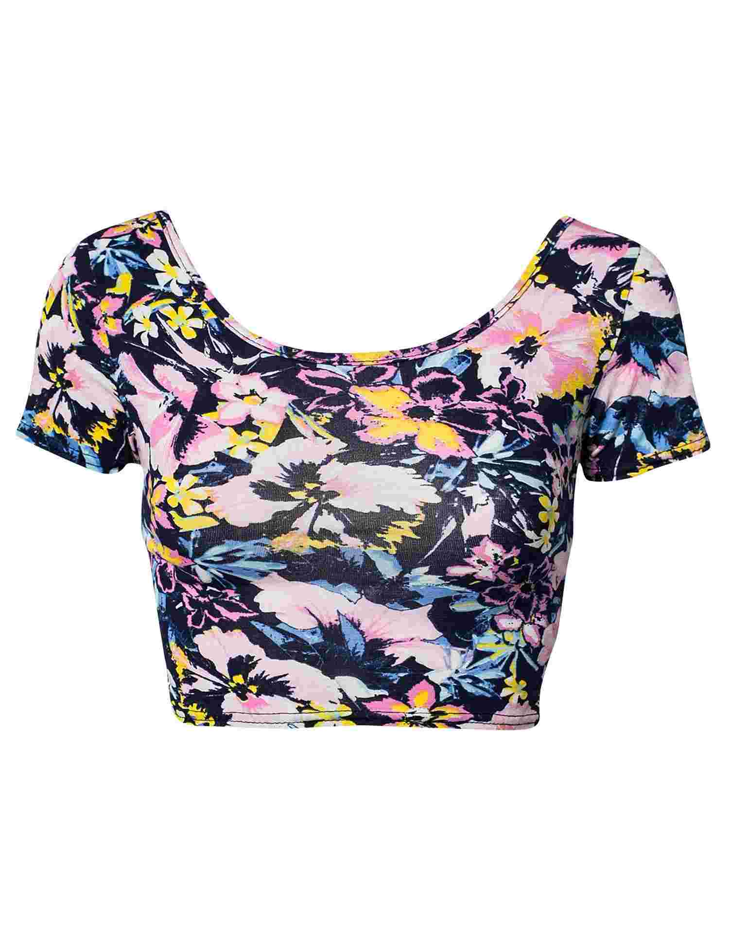 Cross Over Crop Top - Club L - Print - Tops - Clothing - Women - Nelly.com