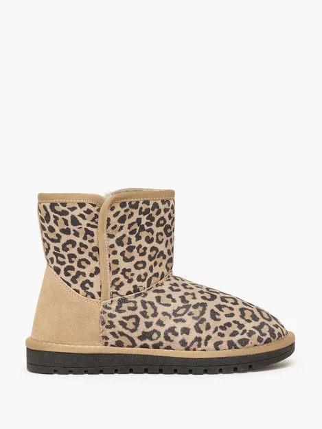 Køb Duffy Warm Leather Boots Leopard | Nelly.com