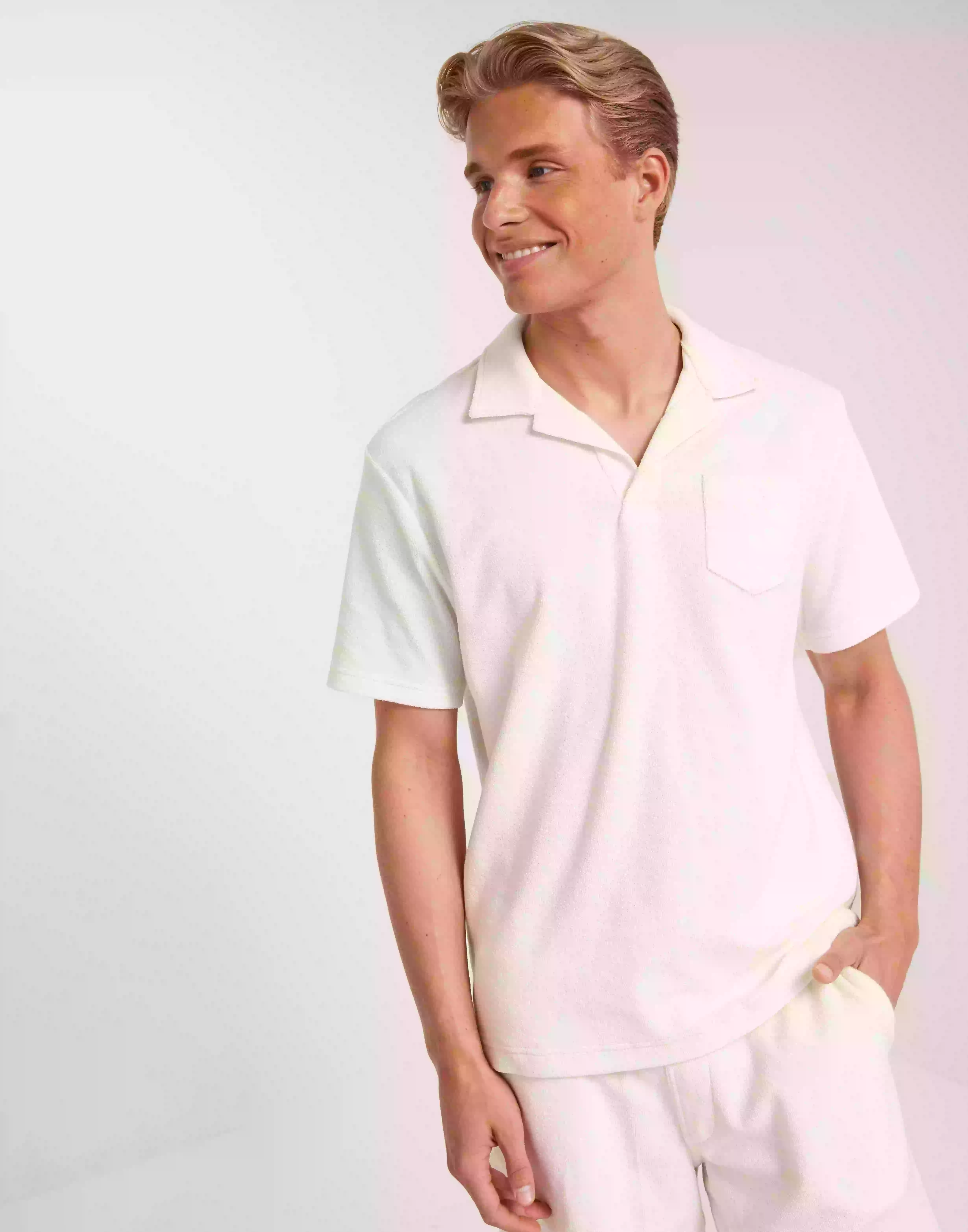 OAS Terry Shirt Kortärmad piké White