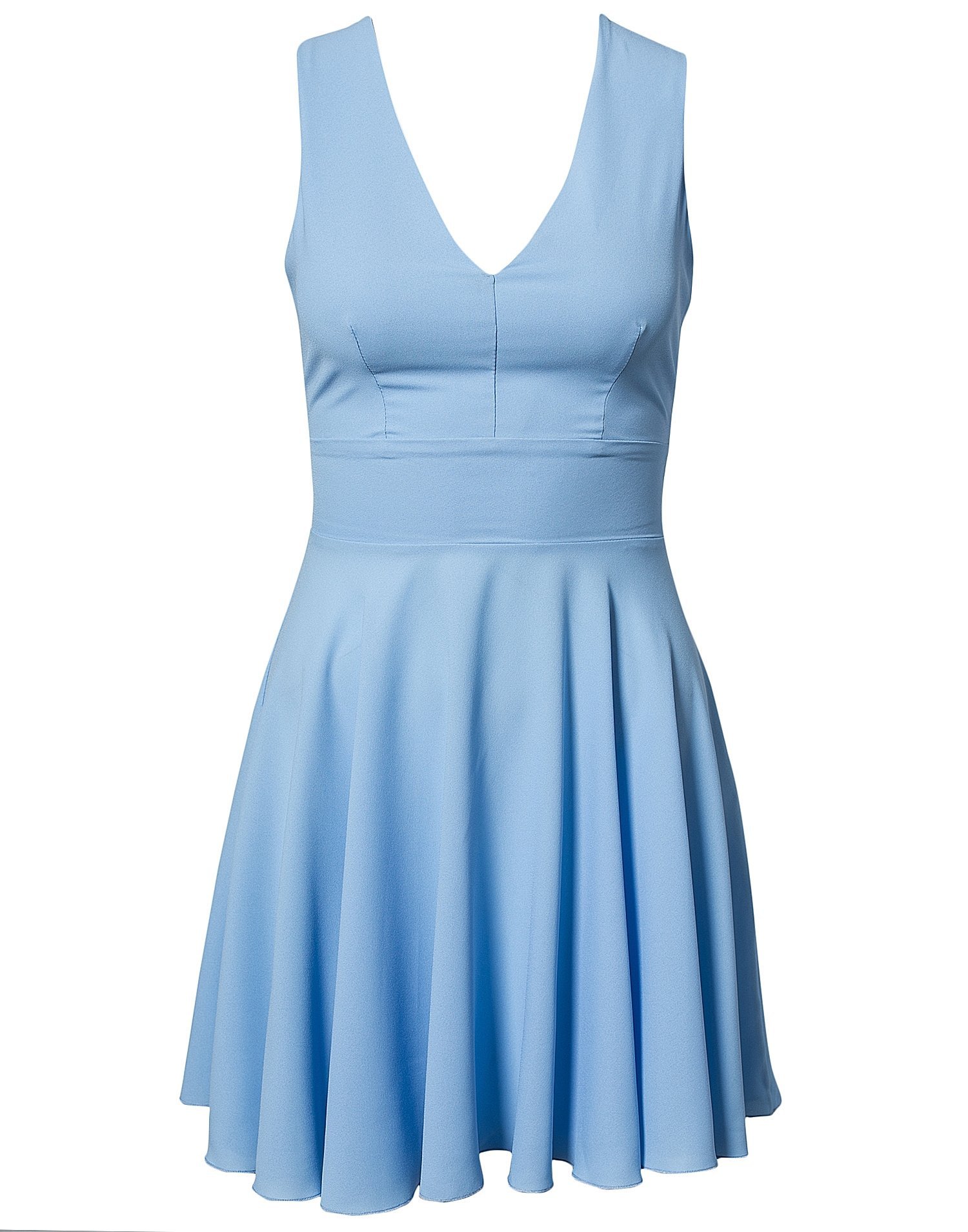 Cross Back Skater Dress - Love - Baby Blue - Party Dresses - Clothing ...