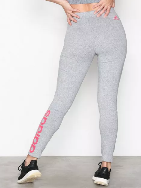Buy Adidas Sport Performance Ess Lin Tight - Gray/Pink | Nelly.com