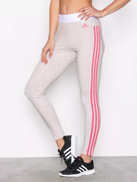 financiero Antemano híbrido Buy Adidas Sport Performance Ess 3S Tight - White/Pink | Nelly.com