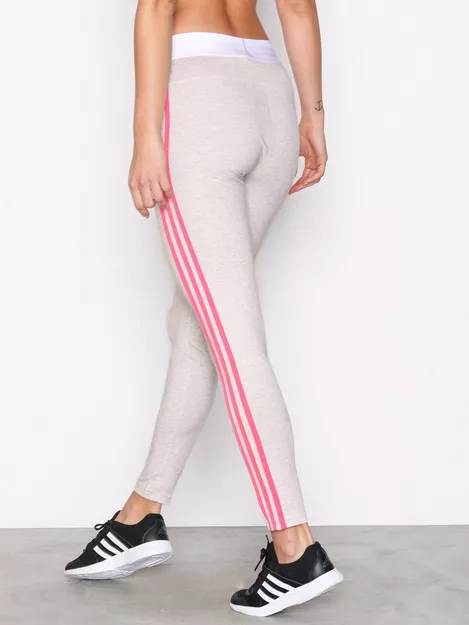 Buy Adidas Performance Ess 3S Tight - White/Pink | Nelly.com