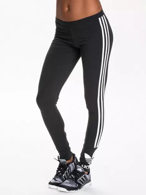 ojo mostaza Eliminación Buy Adidas Originals Trefoil Leggings - Black/White | Nelly.com