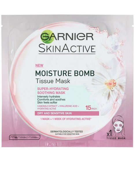 Garnier Moisture Bomb Tissue Mask Ansiktsmasker Rosa