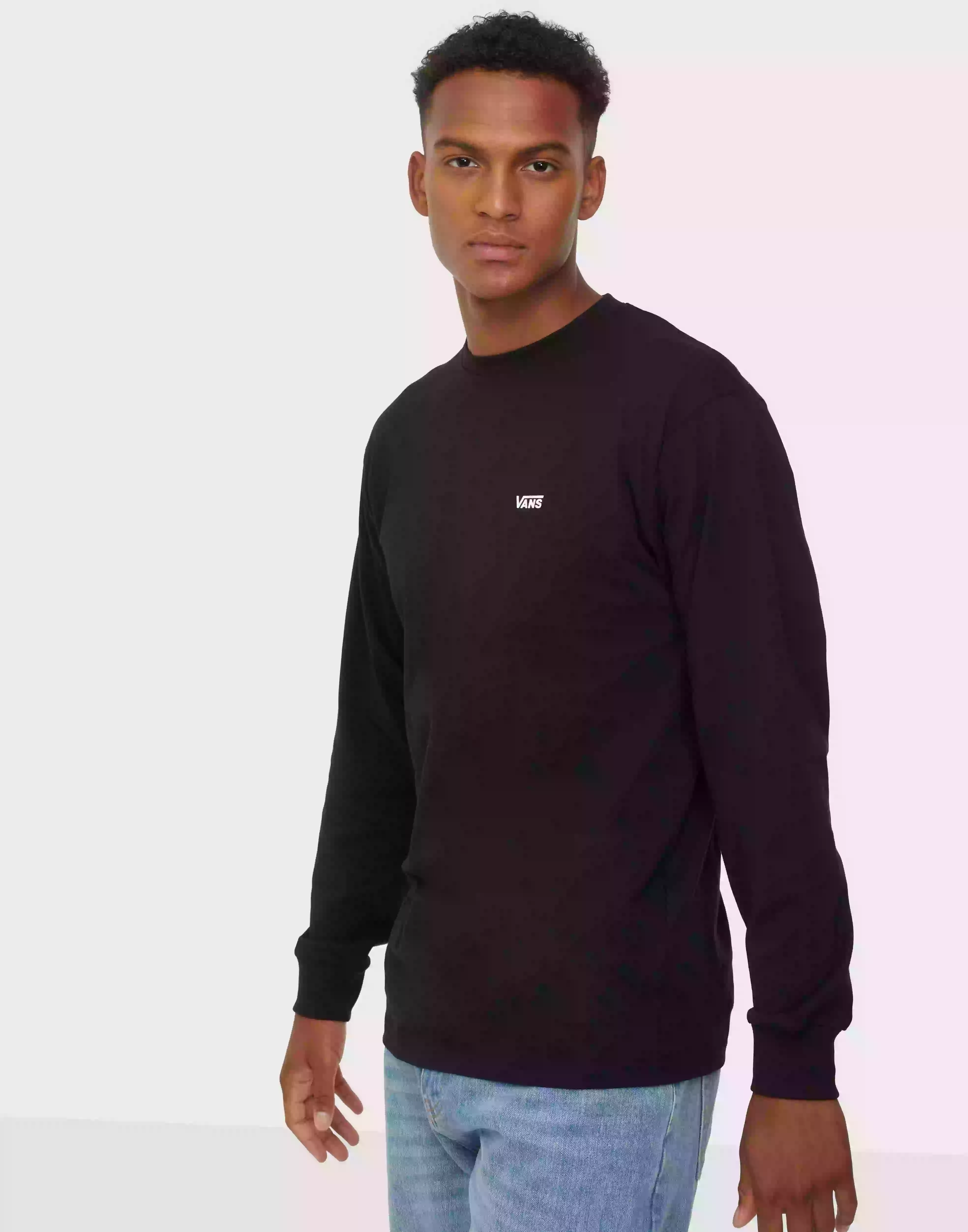 VANS Left Chest Hit Ls Långärmade t-shirts Black/White