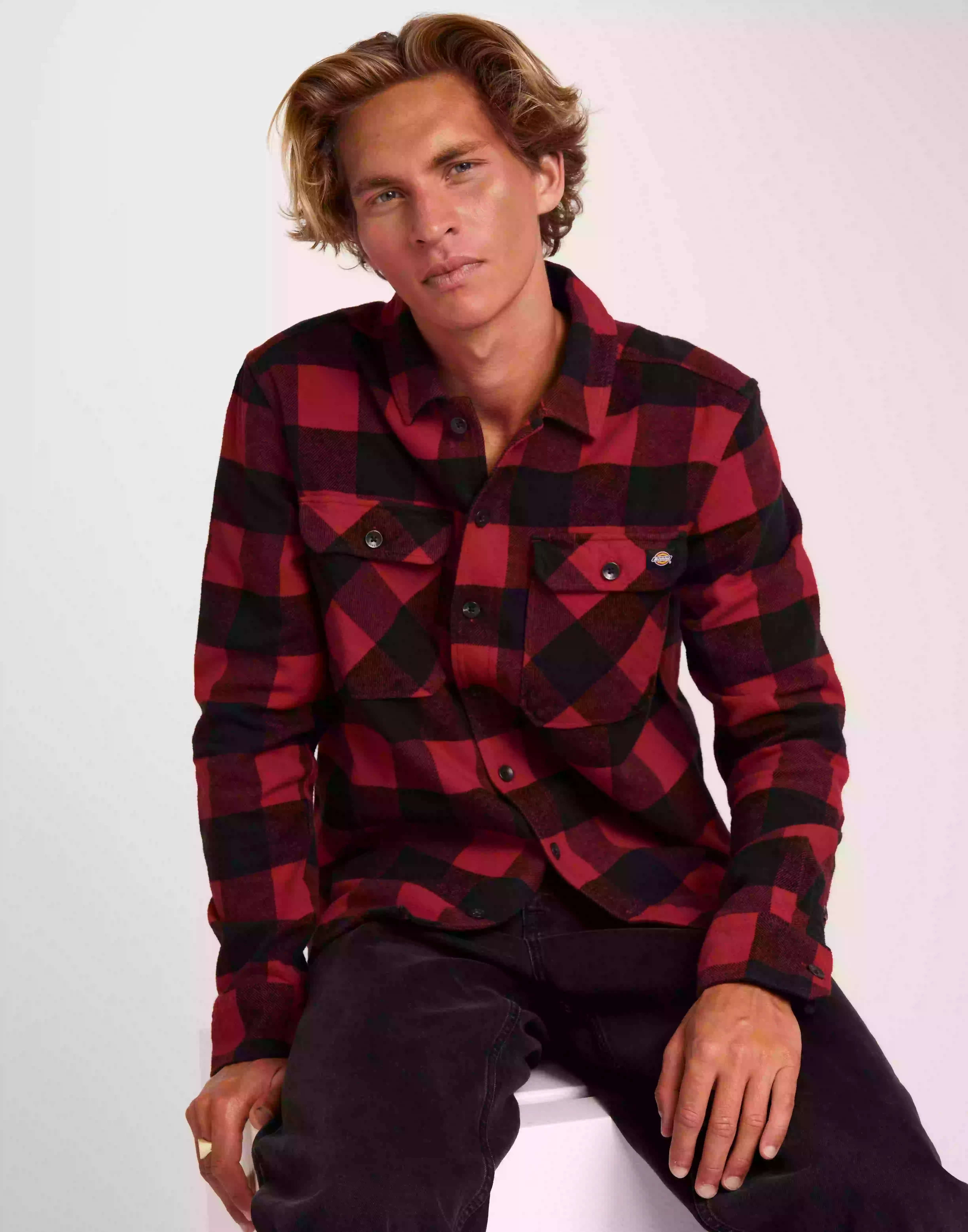 Dickies New Sacramento Shirt Rutiga skjortor Red