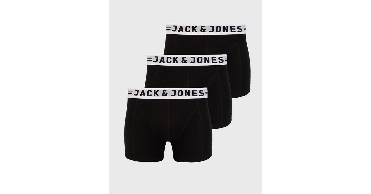  Jack & Jones Men's Sense Trunks 3-Pack Noos, Black, s :  Clothing, Shoes & Jewelry