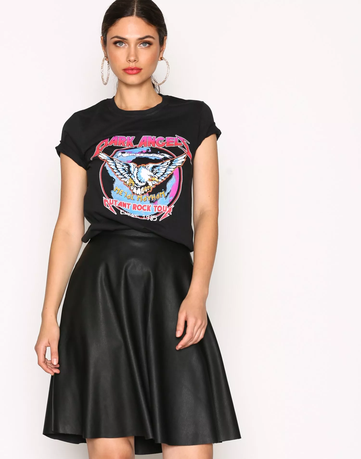 Kjol onlcelina faux leather midi skirt hotsell