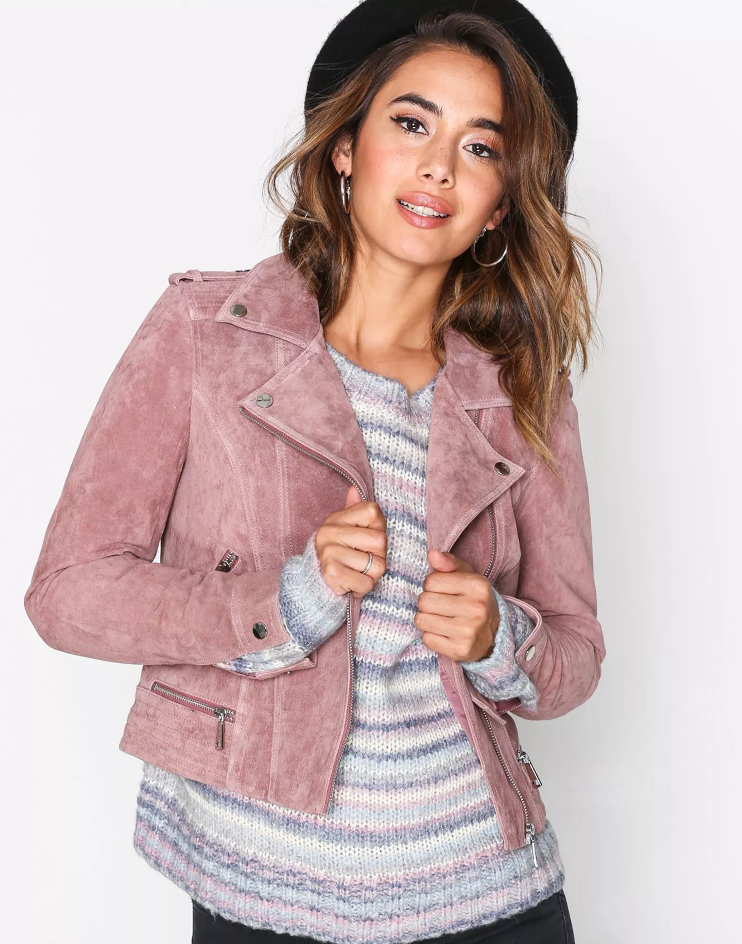 Vero moda shop pink leather jacket