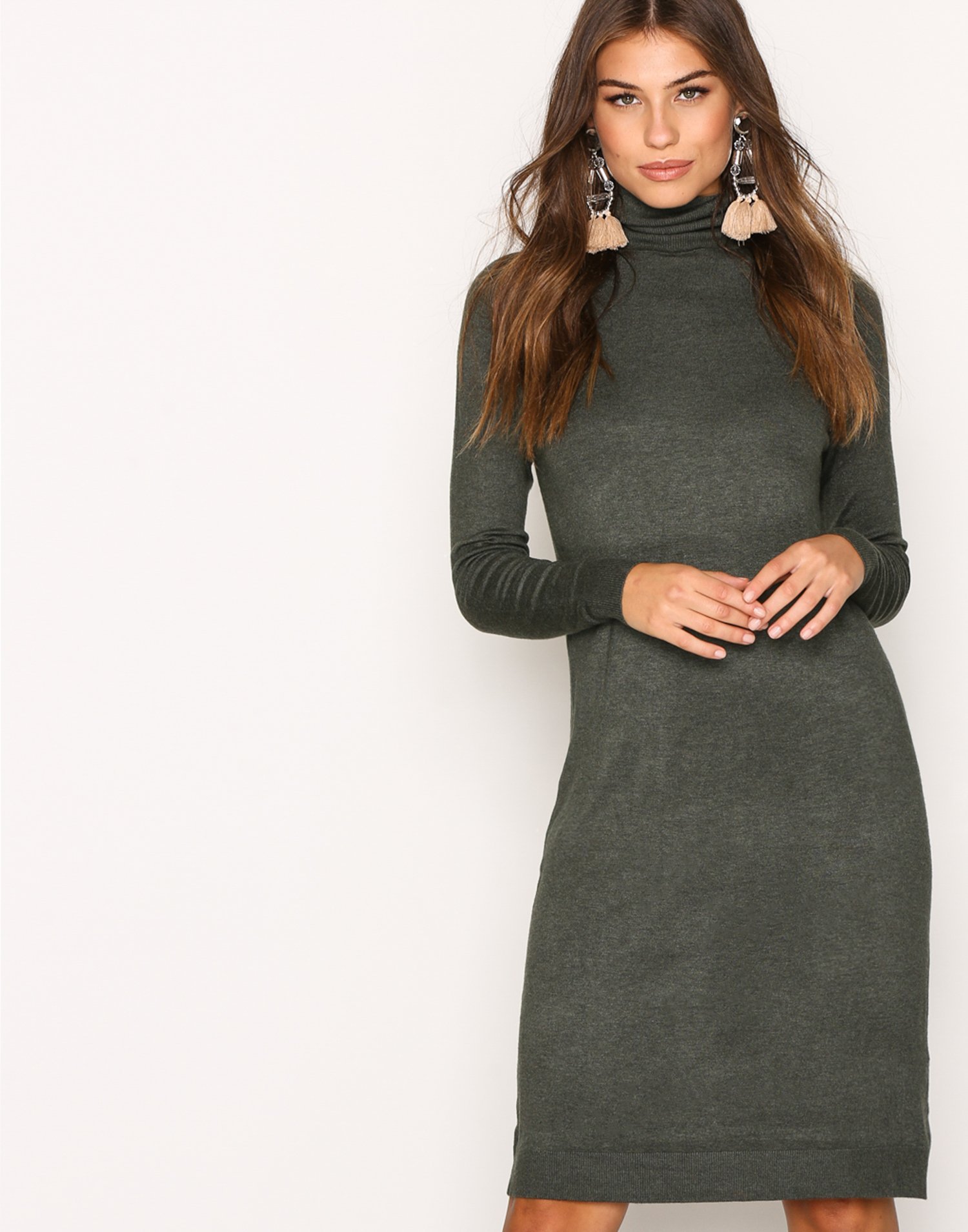 onlAIDA L/S ROLLNECK DRESS KNT